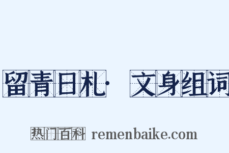 留青日札·文身组词是什么意思的图片